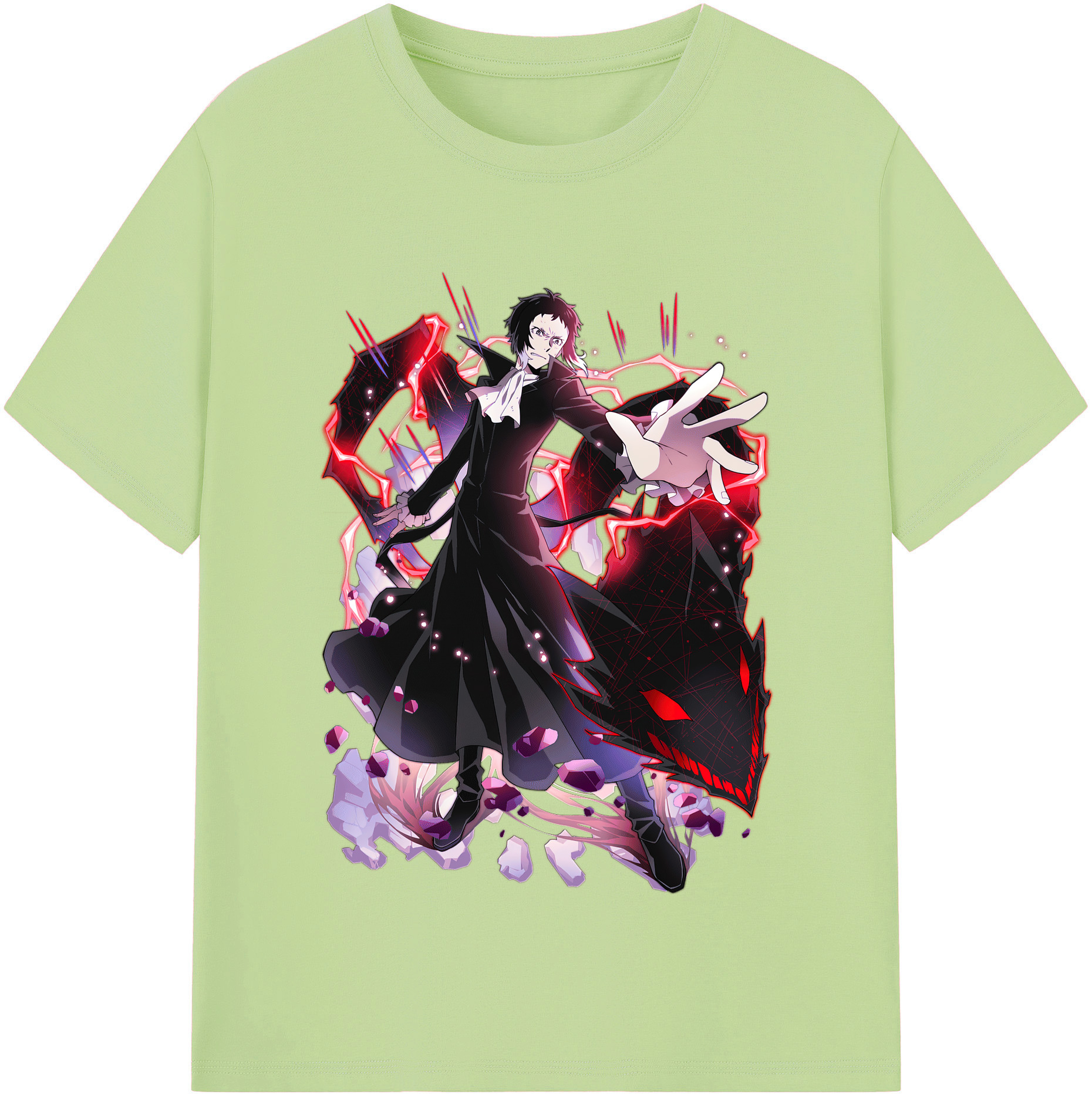 （画像用） 文豪ストレイドッグス Bungo Stray Dogs 綿100％半袖Tシャツ（フロントプリント）